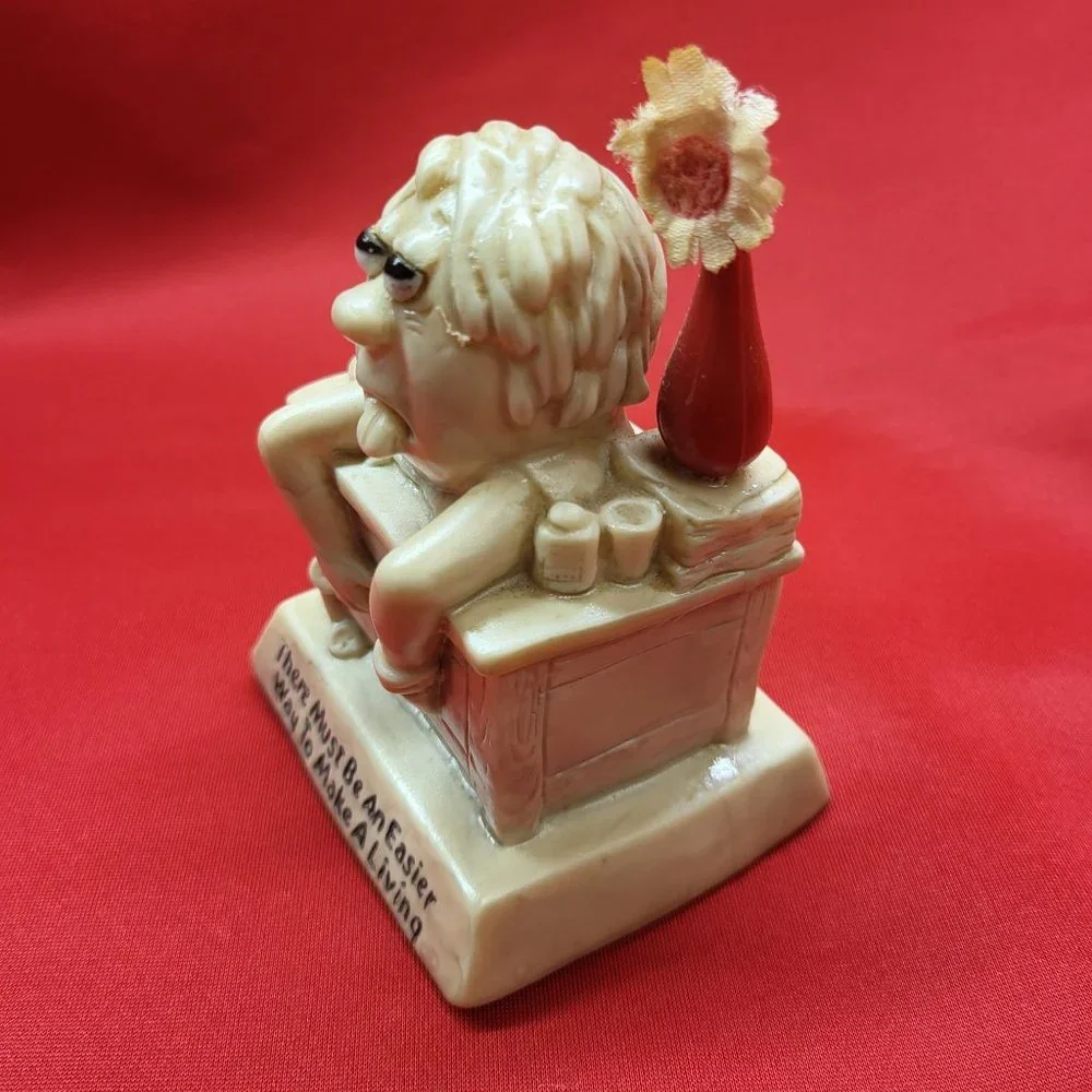 Vintage 1970 Russ Berries Statue There Must Be An Easier Way To Make A Living